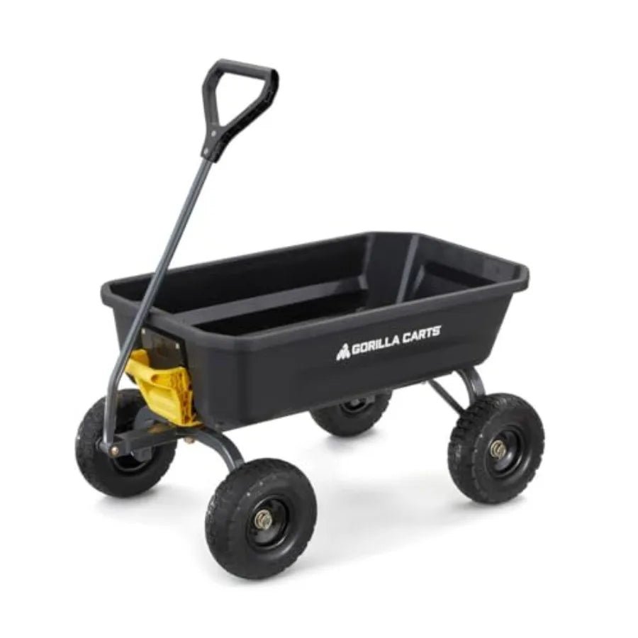 Heavy-Duty Dump Cart with Quick-Release Dumping