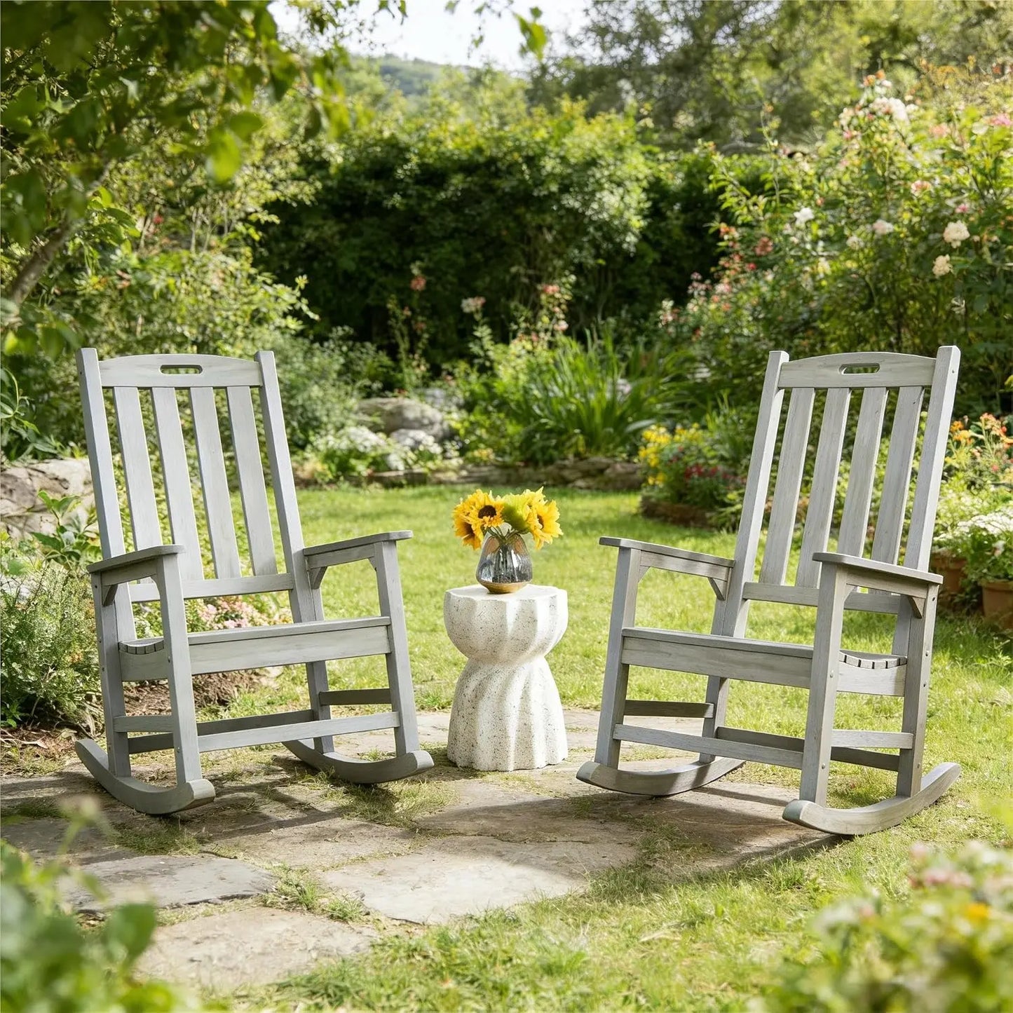 HDPE Weather Resistant Oversized Outdoor Rocking Chair