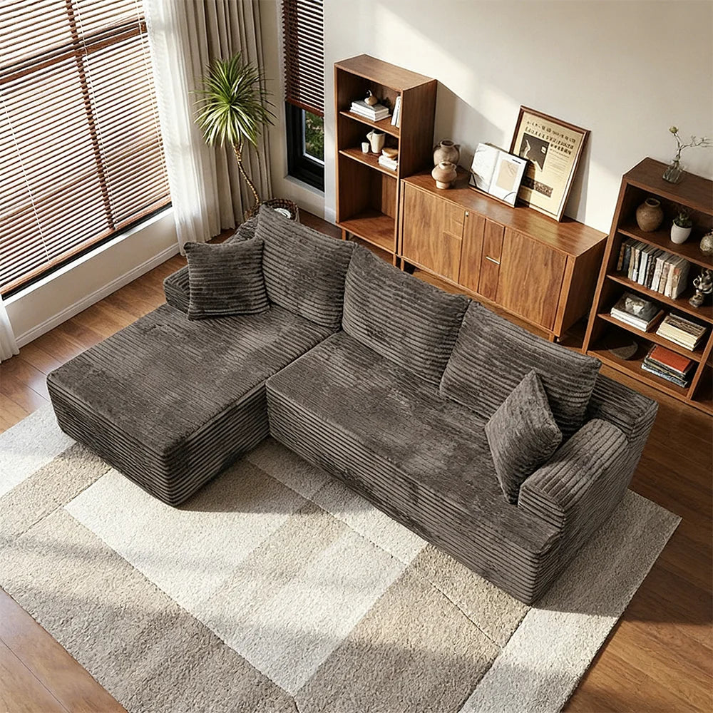 Space Saving L-Shaped Corner Sectional Sofa