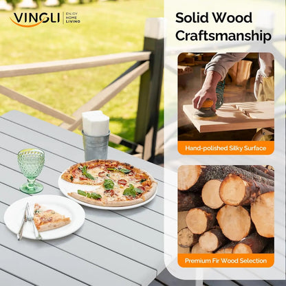 Weather-Resistant Outdoor Dining Table & Bench