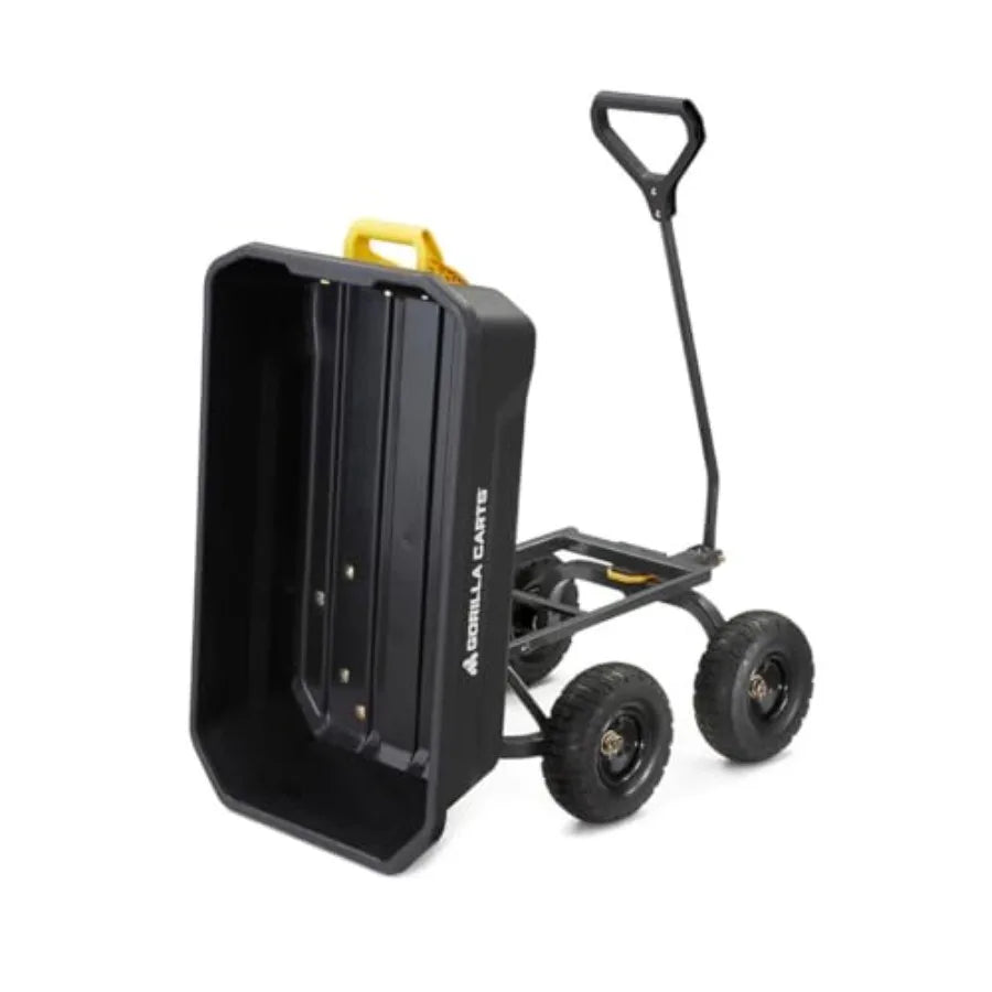 Heavy-Duty Dump Cart with Quick-Release Dumping
