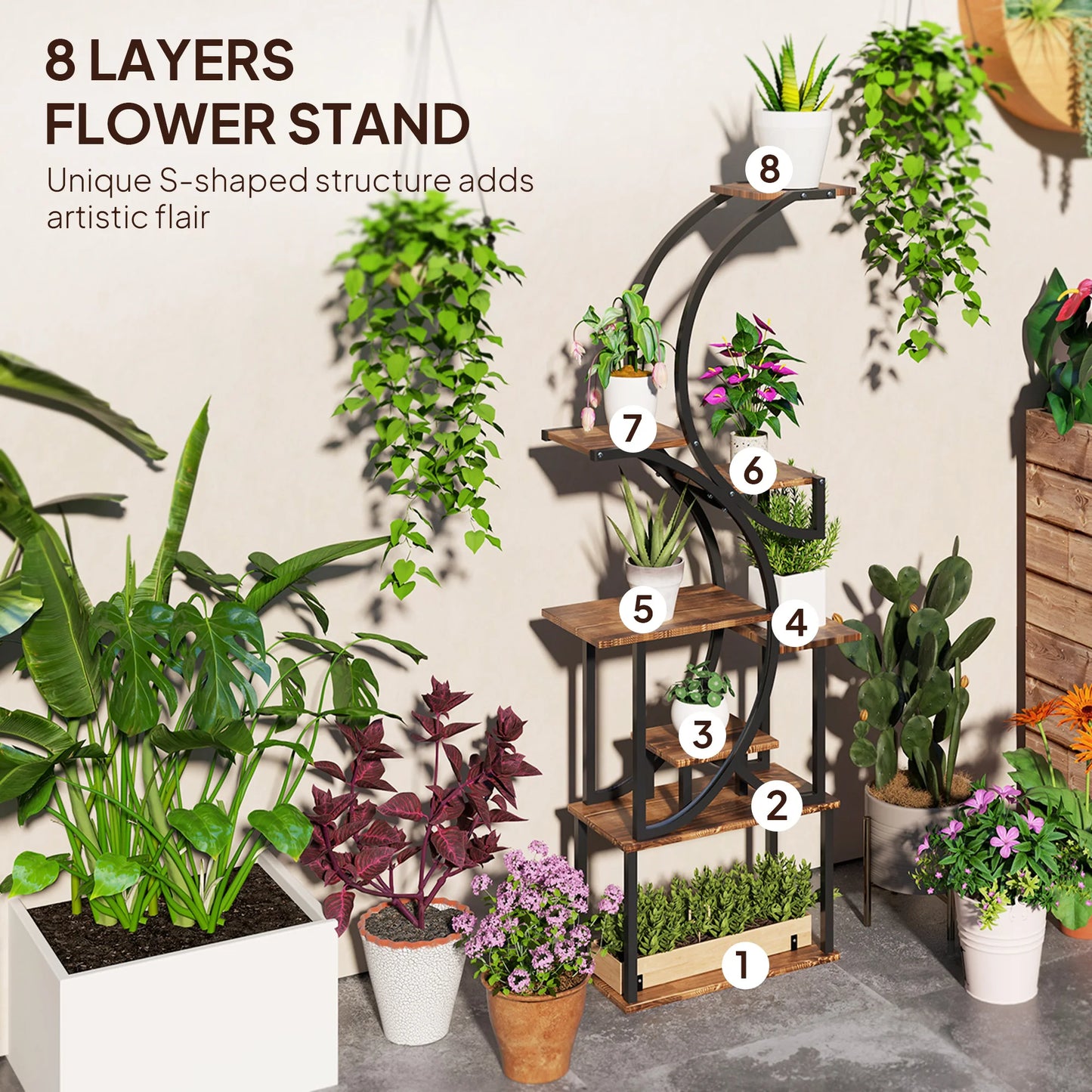 8 Tier Plant Stand