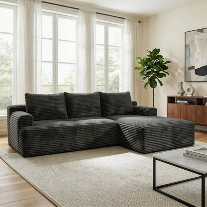 Space Saving L-Shaped Corner Sectional Sofa