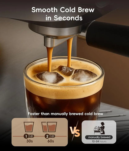 4-in-1 Espresso & Coffee Maker with Milk Frother