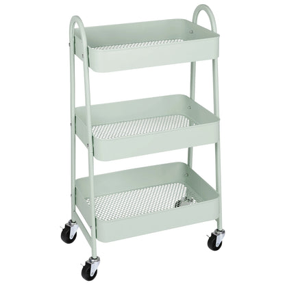 3 Tier Metal  Cart with Lockable Wheels