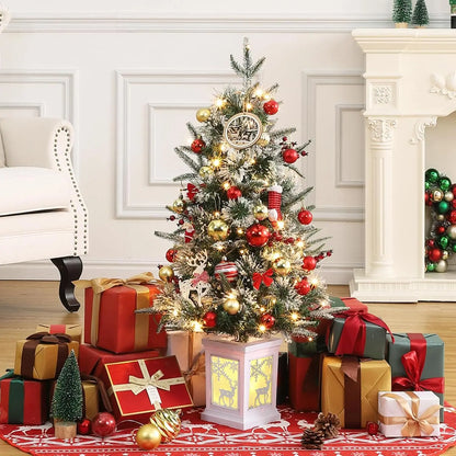 3FT Flocked Christmas Tree with LED Lights