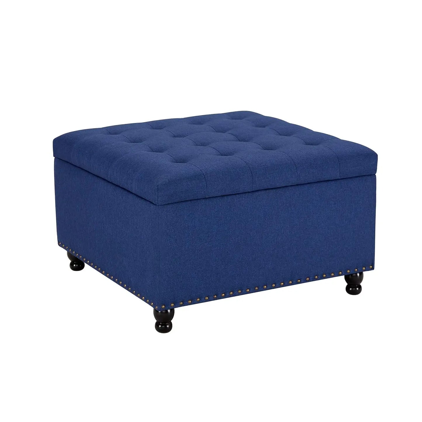 Tufted Large Square Storage Ottoman Bench