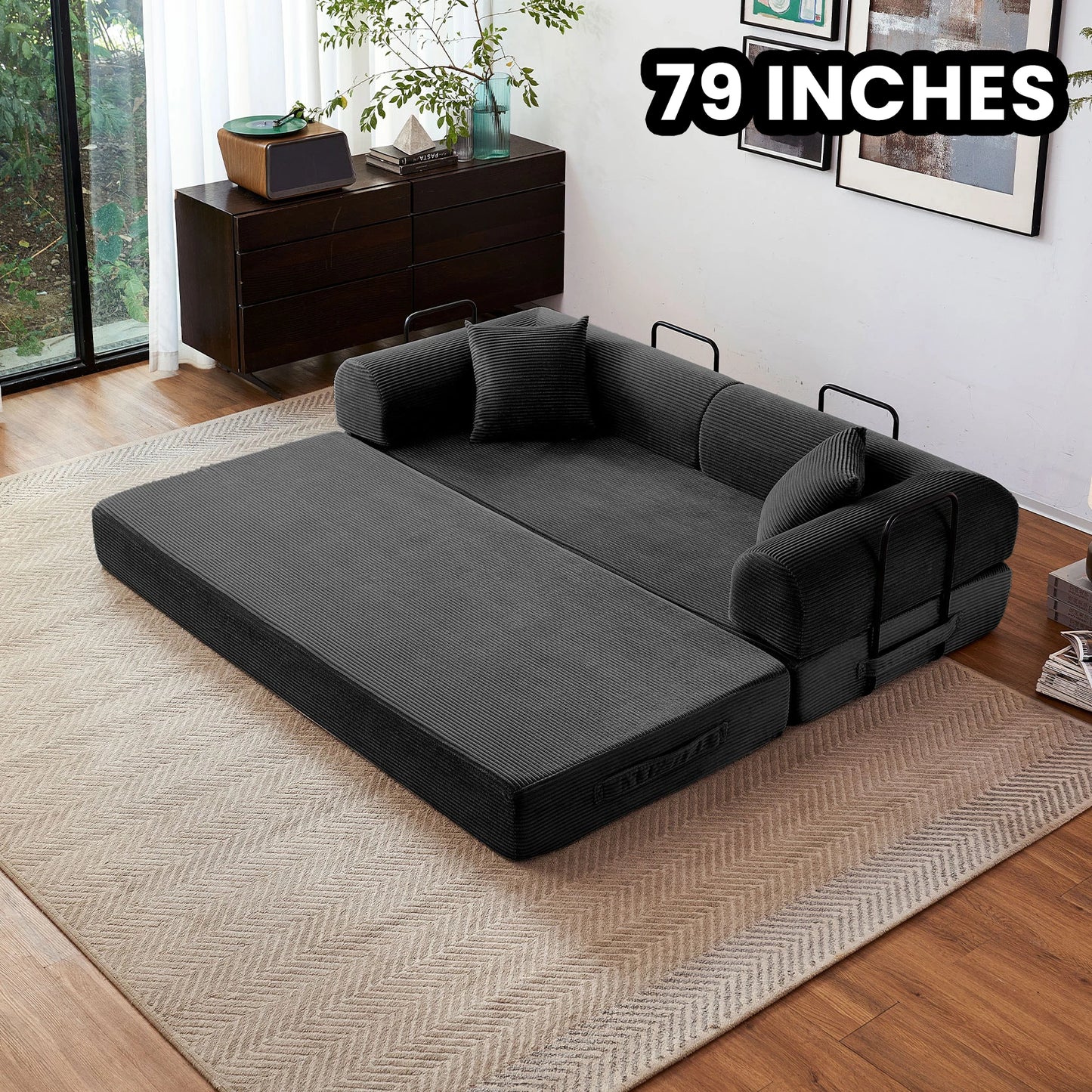 Boneless Convertible Futon Sleeper Sofa