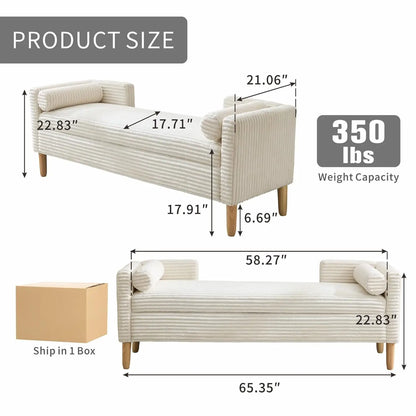Ottoman with Storage Bench for  End of Bed