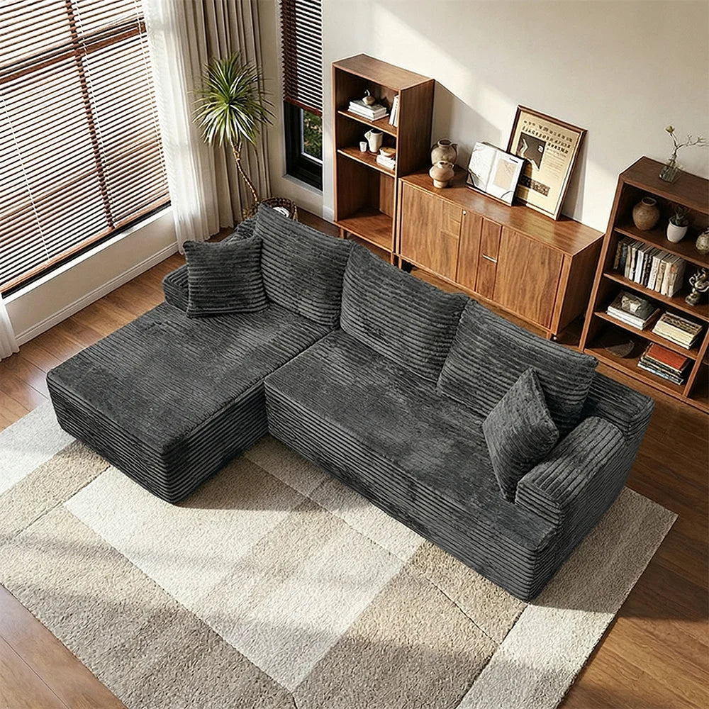 Space Saving L-Shaped Corner Sectional Sofa