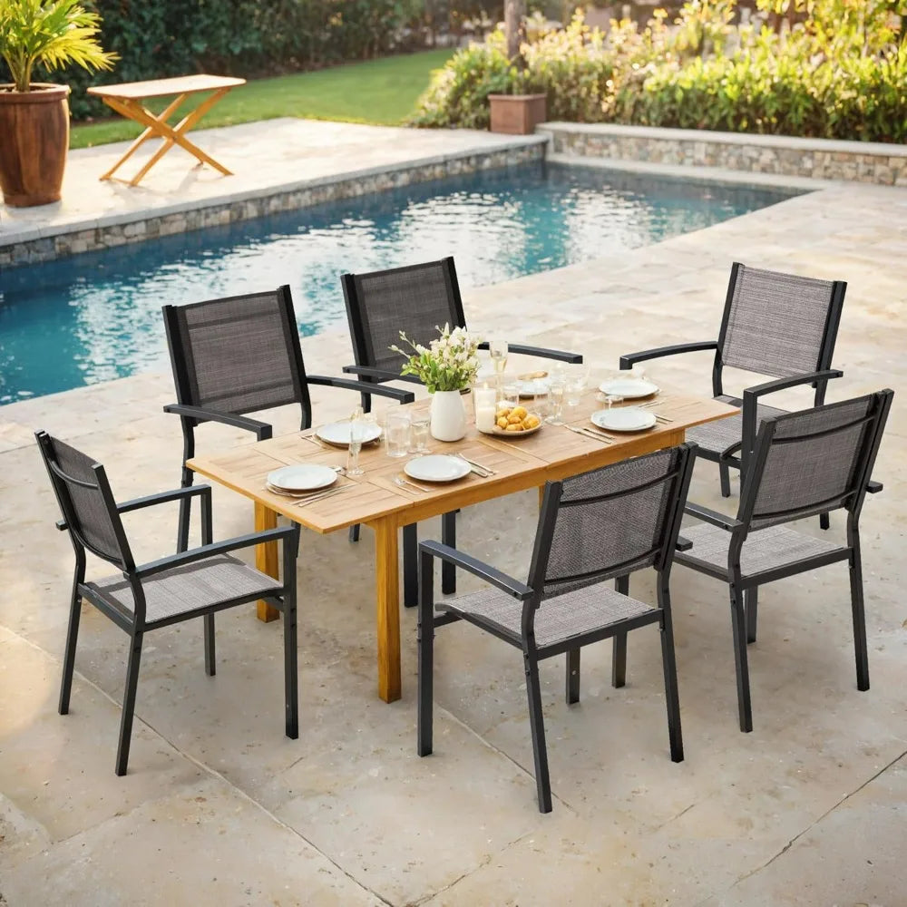 Set of 6 Patio Dining Chairs