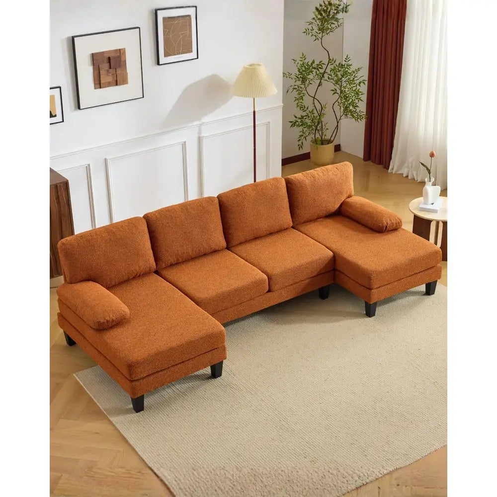 UShape Sectional  Chenille 4 Seat Couch