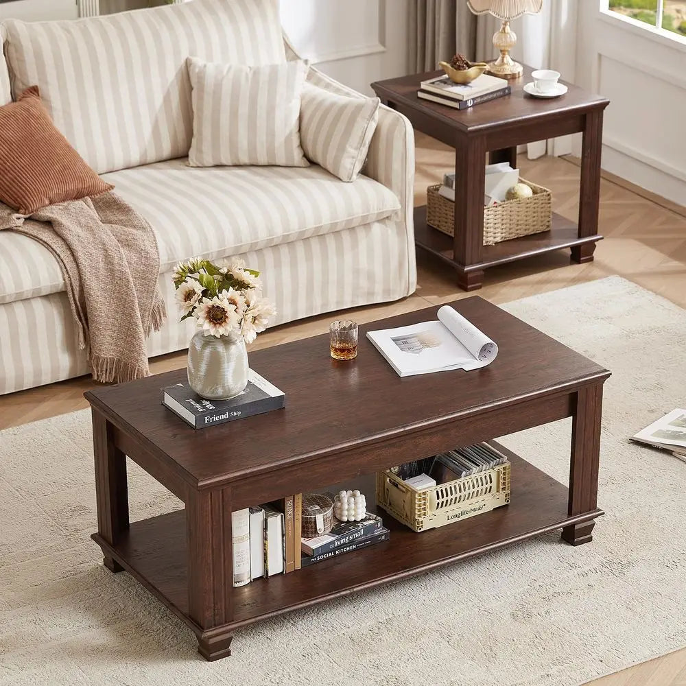 Set of 3 Rustic Farmhouse Wooden  tables