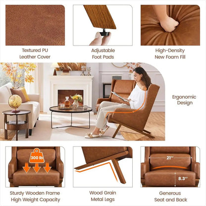 Set of 2 Oversized Recliner  Accent Chairs