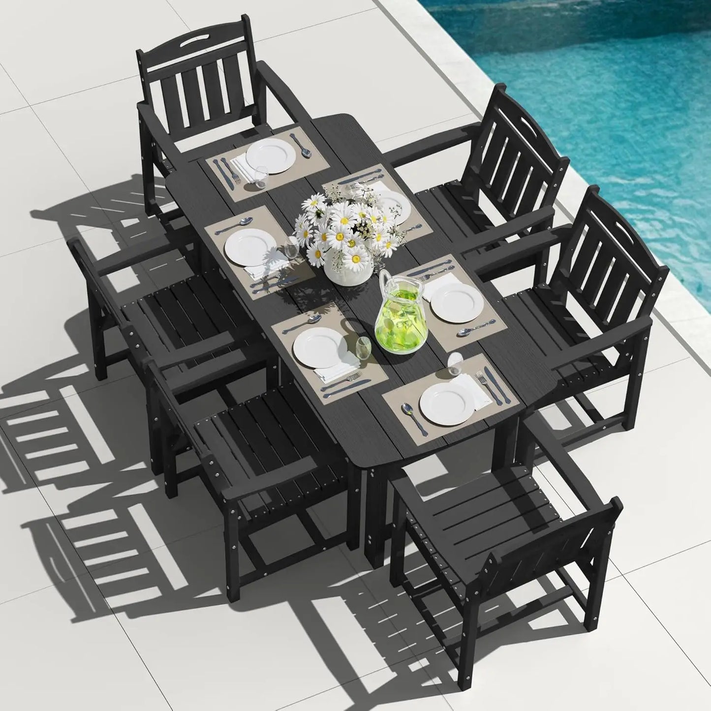 All-Weather 7-Piece Table and 6 Chairs