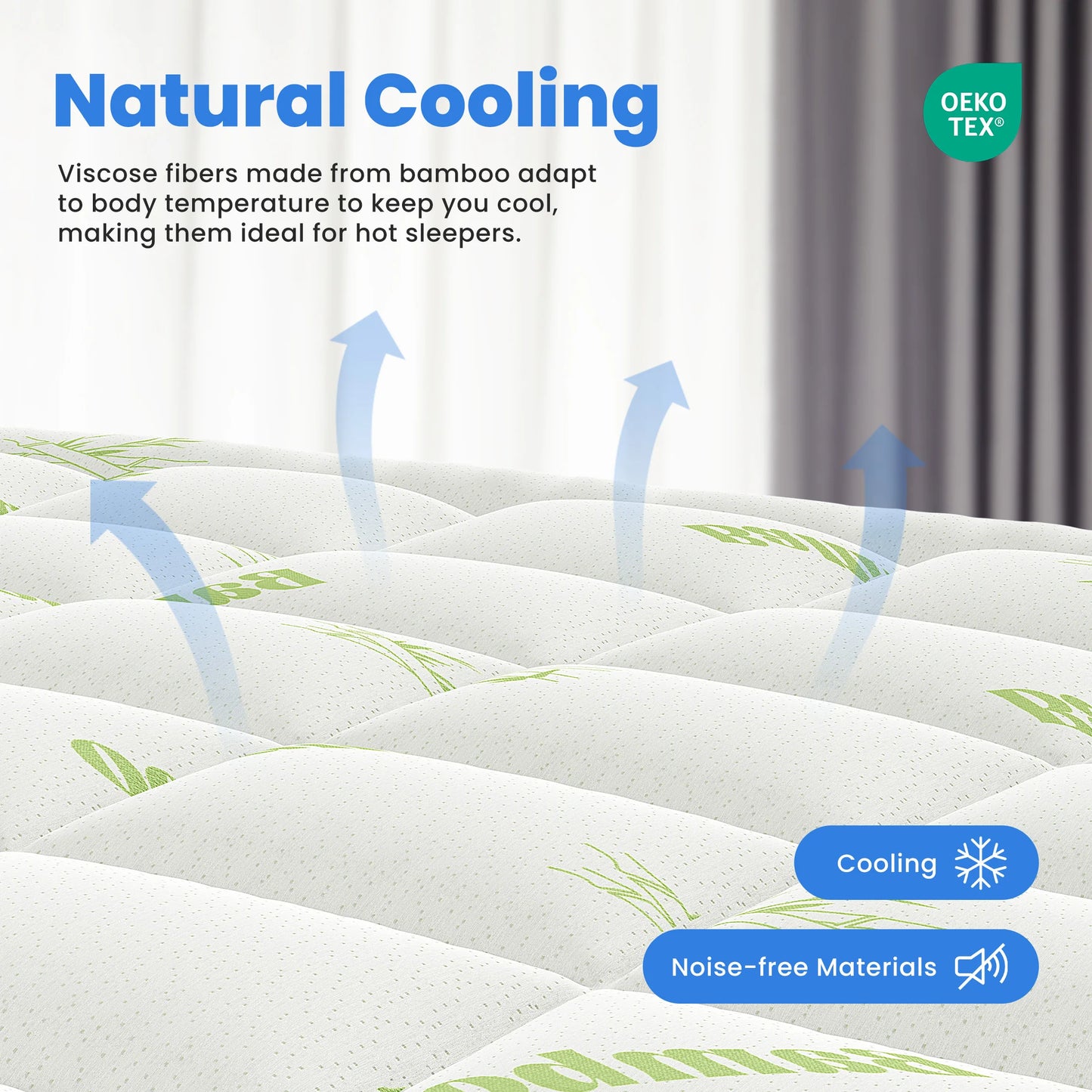 Ultra Soft Bamboo Viscose Mattress Topper Pillow