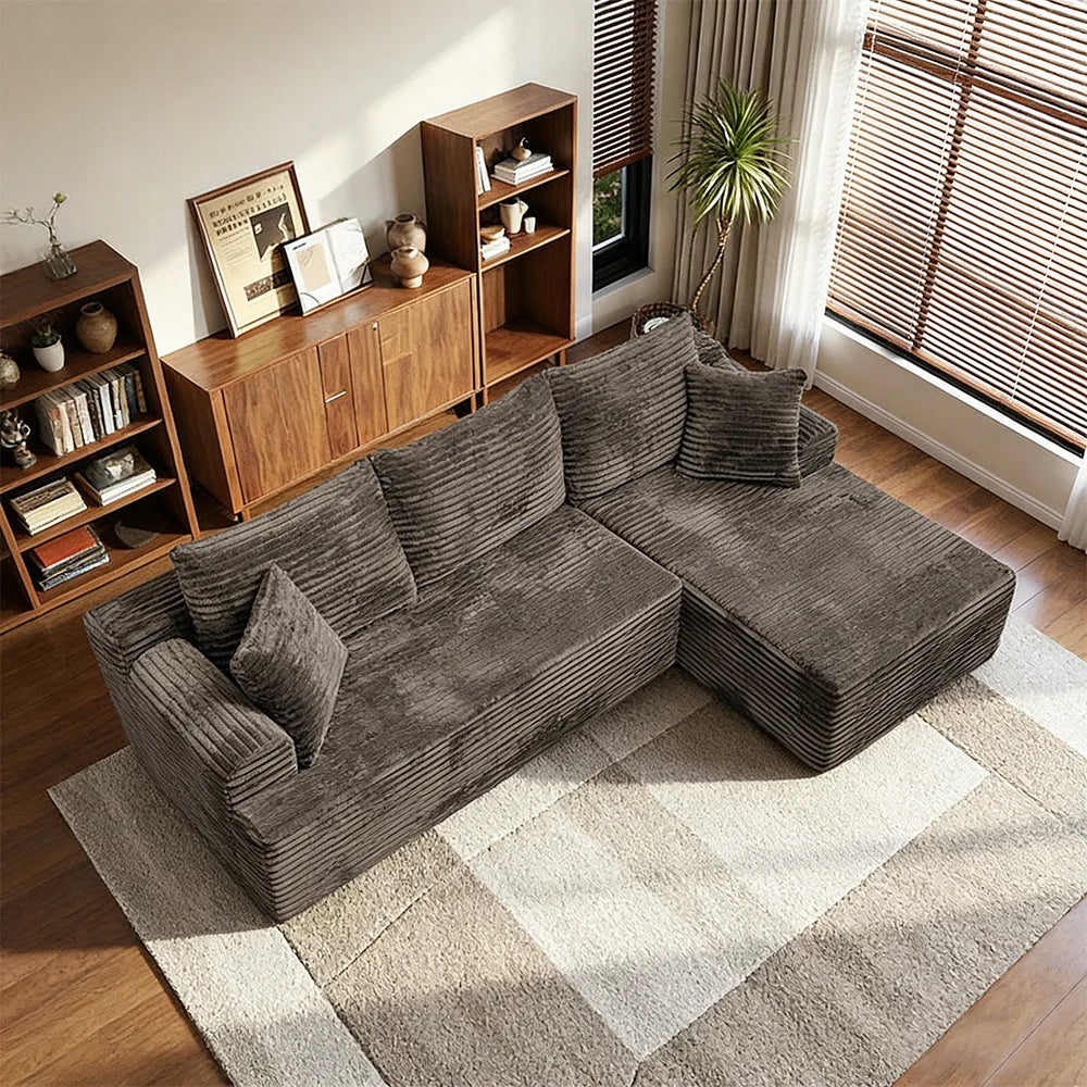 Space Saving L-Shaped Corner Sectional Sofa