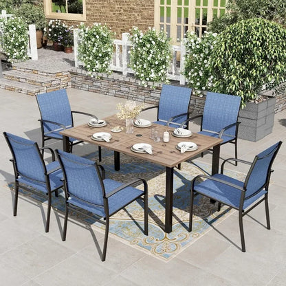 7 Piece Patio Table and Chairs for 6