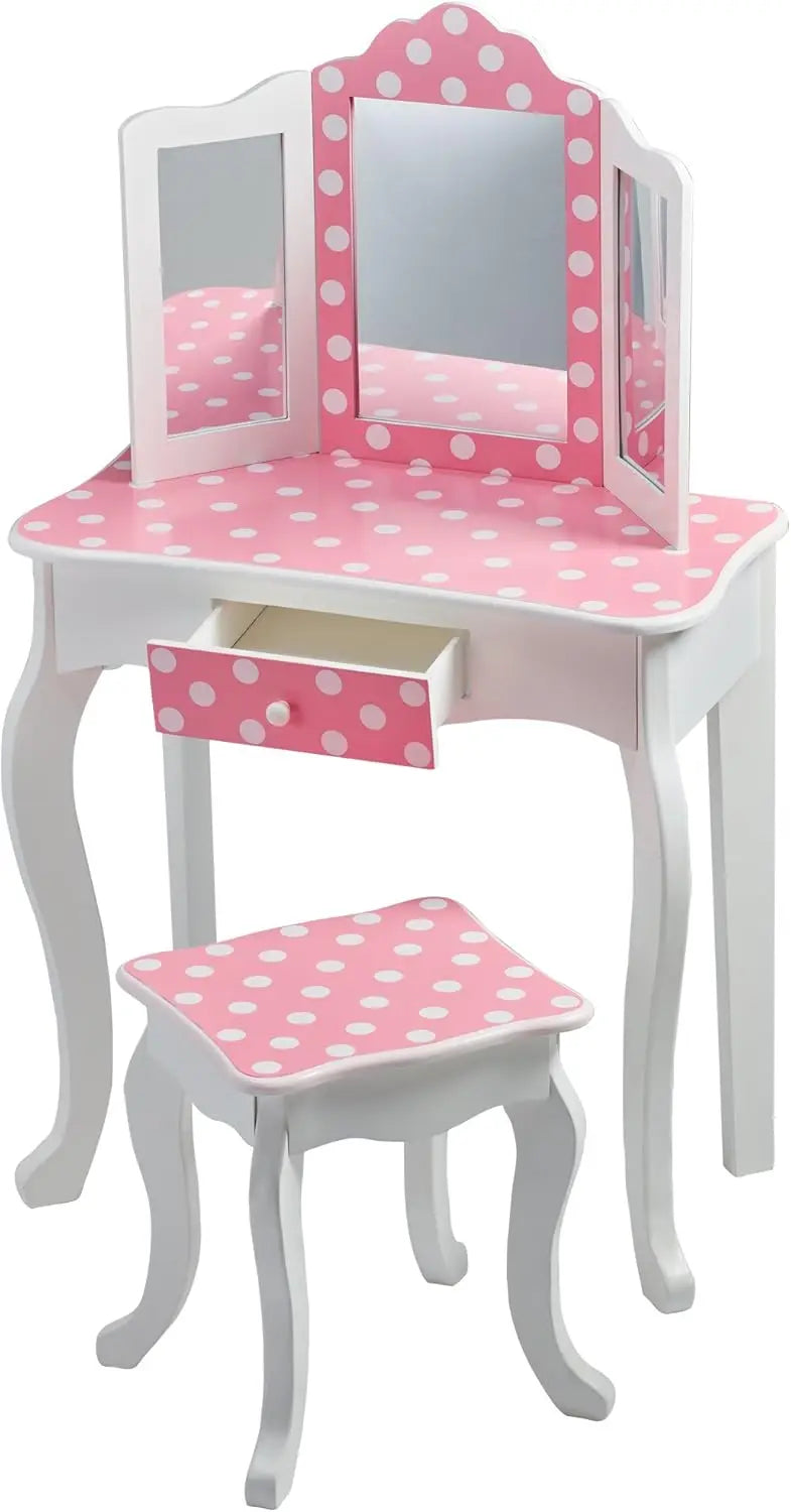 Kids Wooden Play Vanity Set