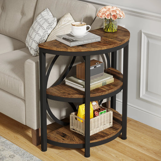Half Round End Table for Living Room