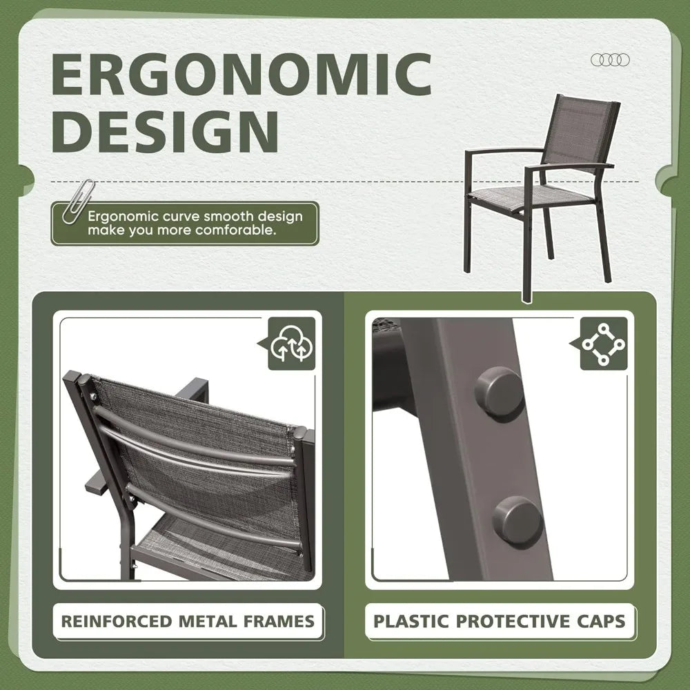 Set of 6 Patio Dining Chairs