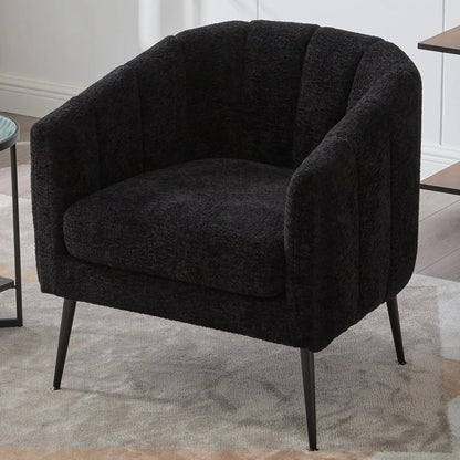 Modern Chenille Small Loveseat Metal Legs