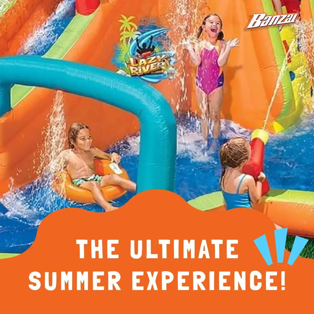 Lazy River Inflatable Water Park with Waterslide,