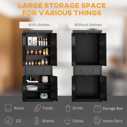 72.5" Kitchen Pantry with 4 Doors