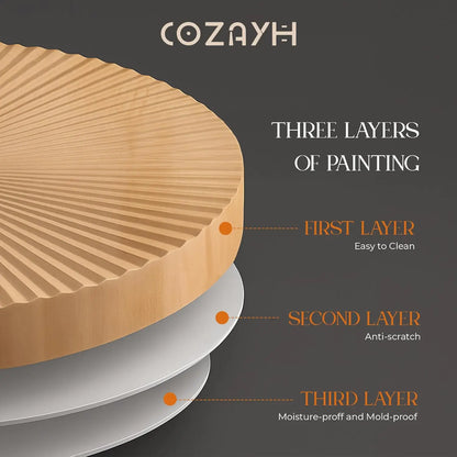 2-Piece Round Nesting Coffee Table Set
