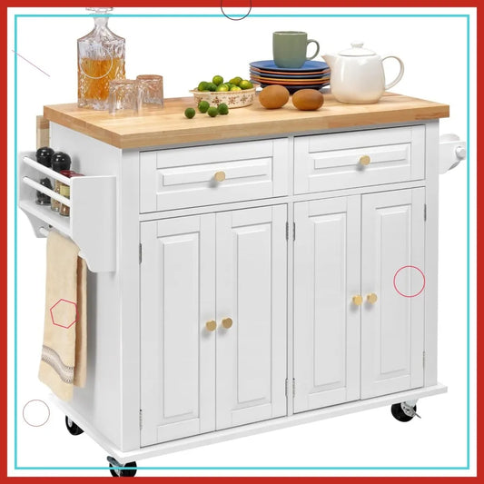 Kitchen Island with Drop Leaf