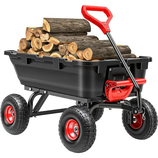 900LB Capacity Heavy-Duty Garden Dump Cart