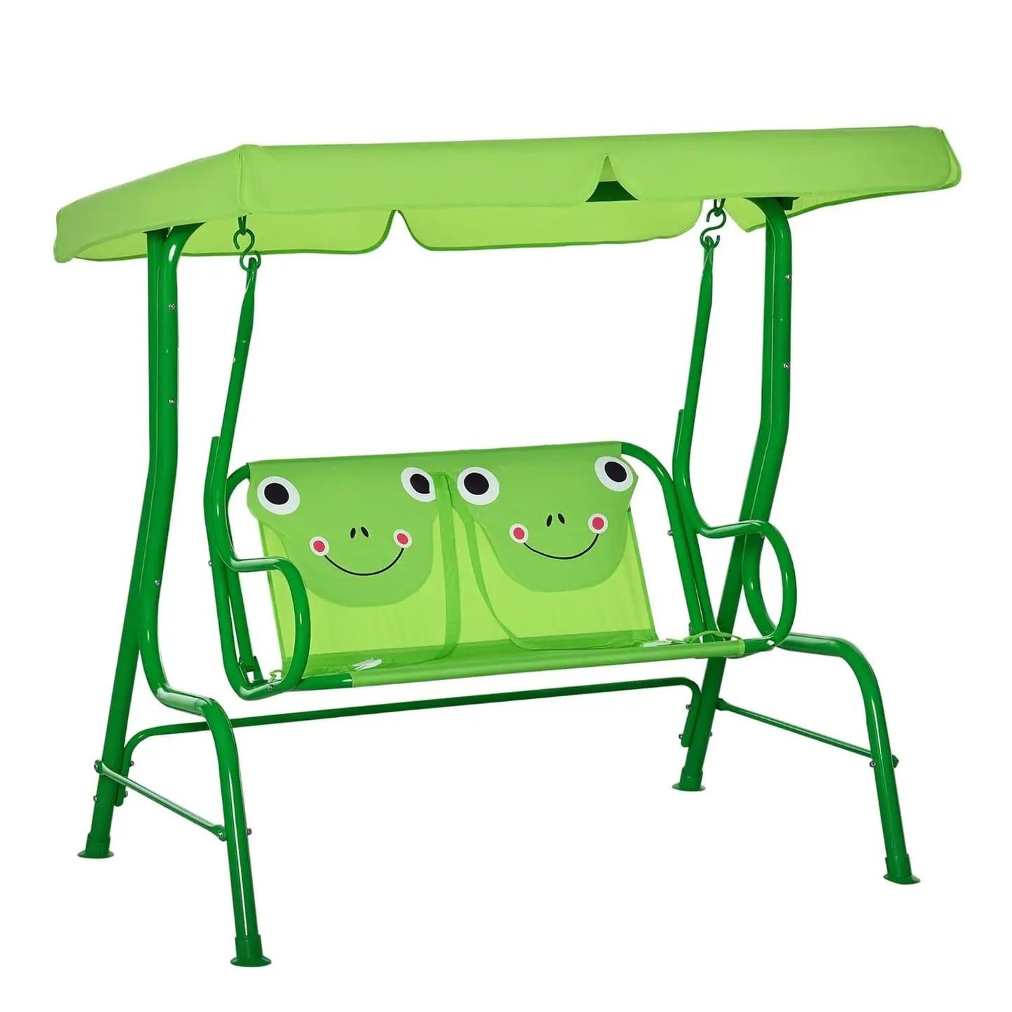 Kids  2-Seater Outdoor Patio Swing with adjustable canopy