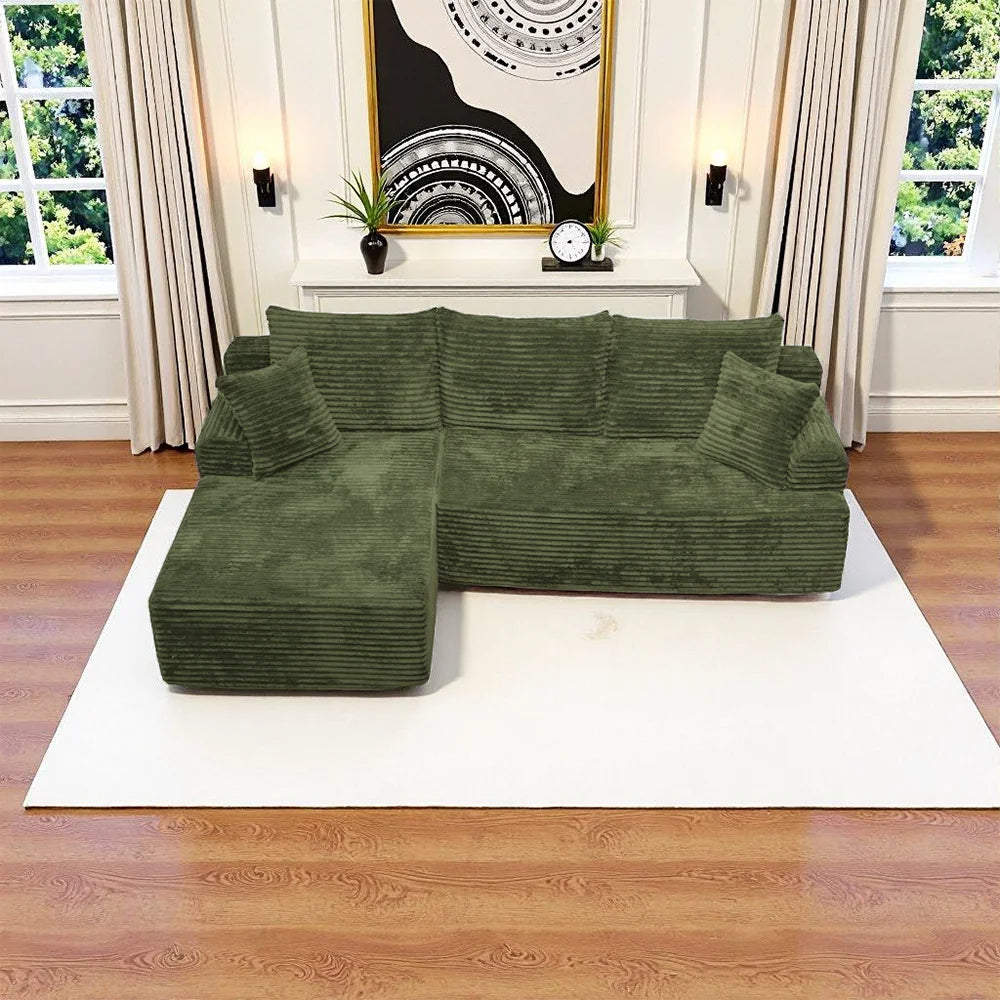 Space Saving L-Shaped Corner Sectional Sofa