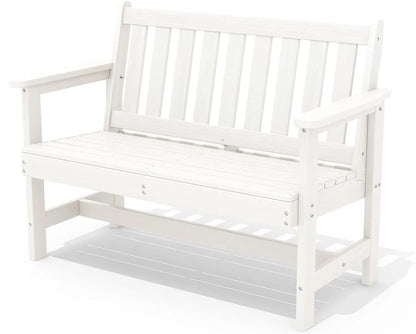 2-Person Outdoor Weatherproof HDPE Garden Bench