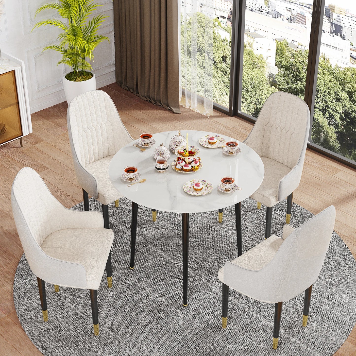 32"  Stone Round Dining Table Only