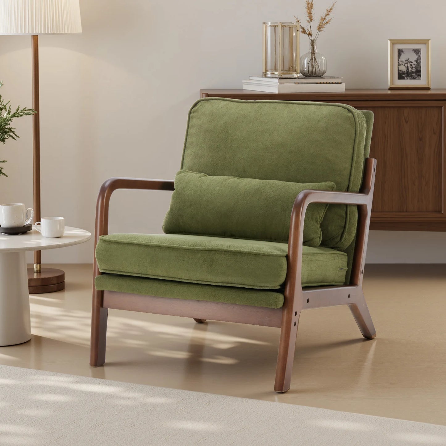 Mid Century Modern Solid Wooden Frame Chair