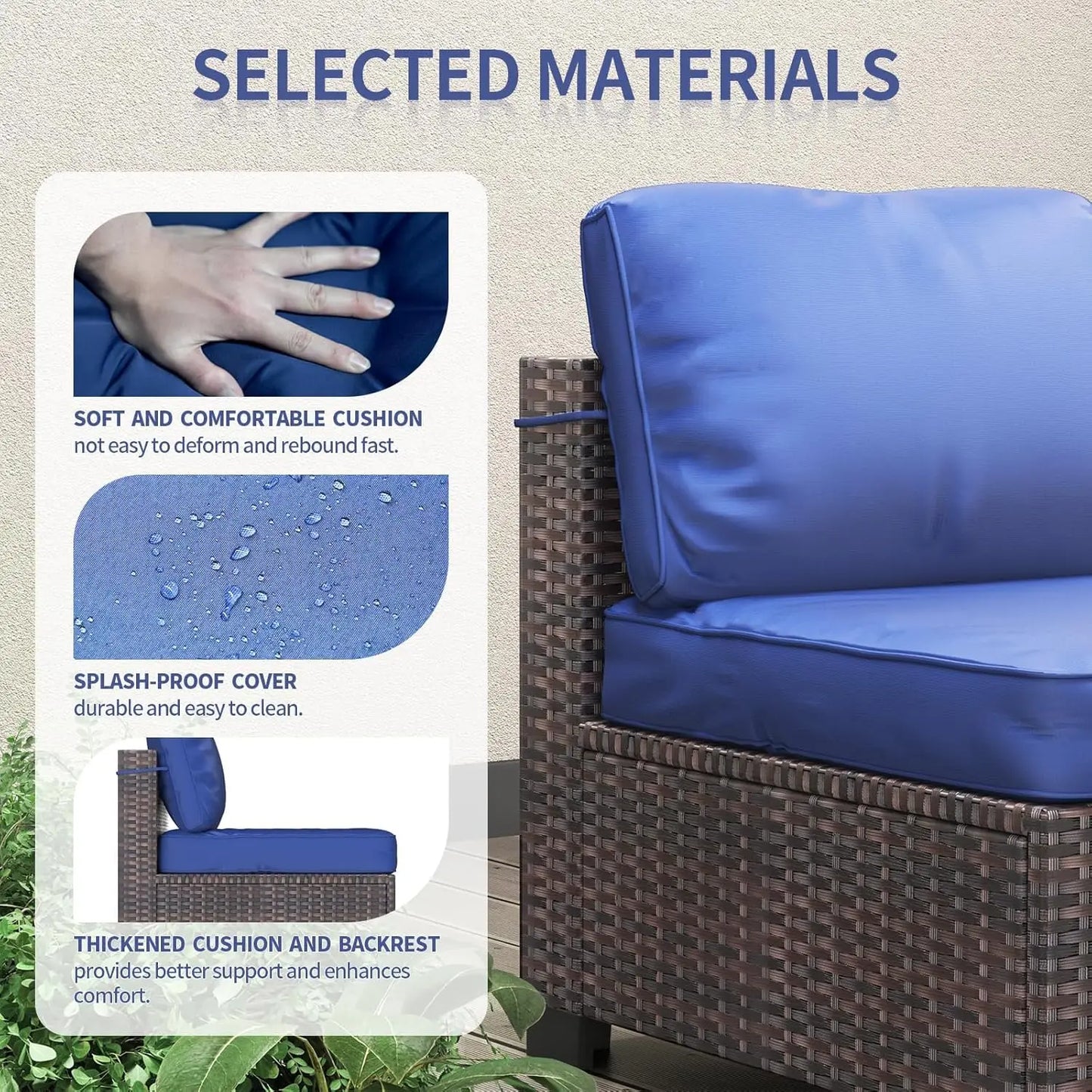 7-Piece Modular Outdoor Wicker Set