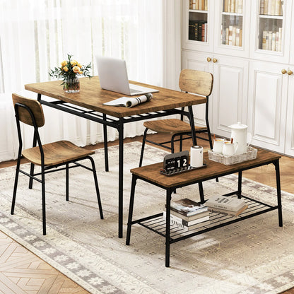 Dining Table w/ Bench and  2 Chairs
