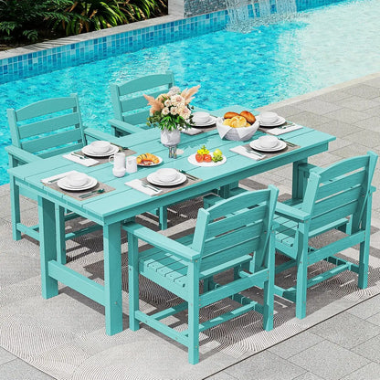 5-Piece HDPE Outdoor Dining Set for 4