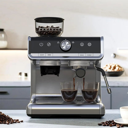 Semi Automatic Espresso Coffee Machine with Grinder