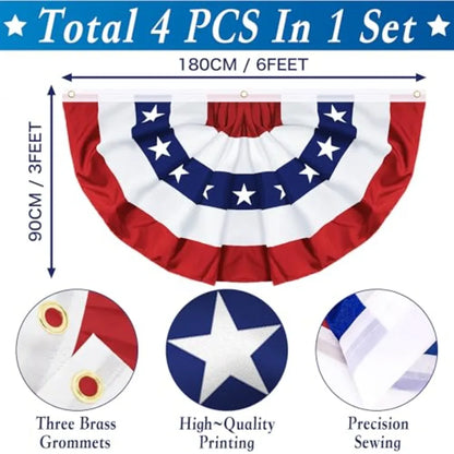 4th of July Large Size American Bunting Flag