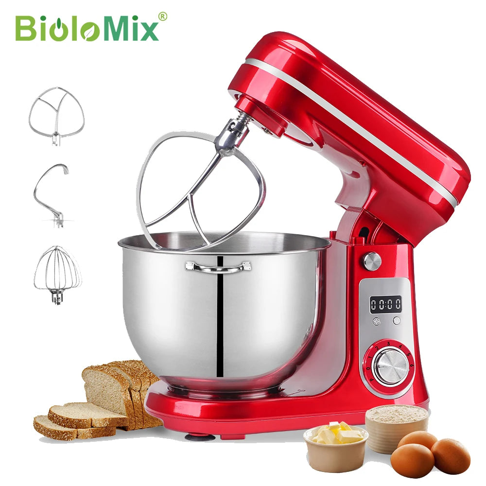 6-Speed Kitchen Stand Mixer with Dough Kneader