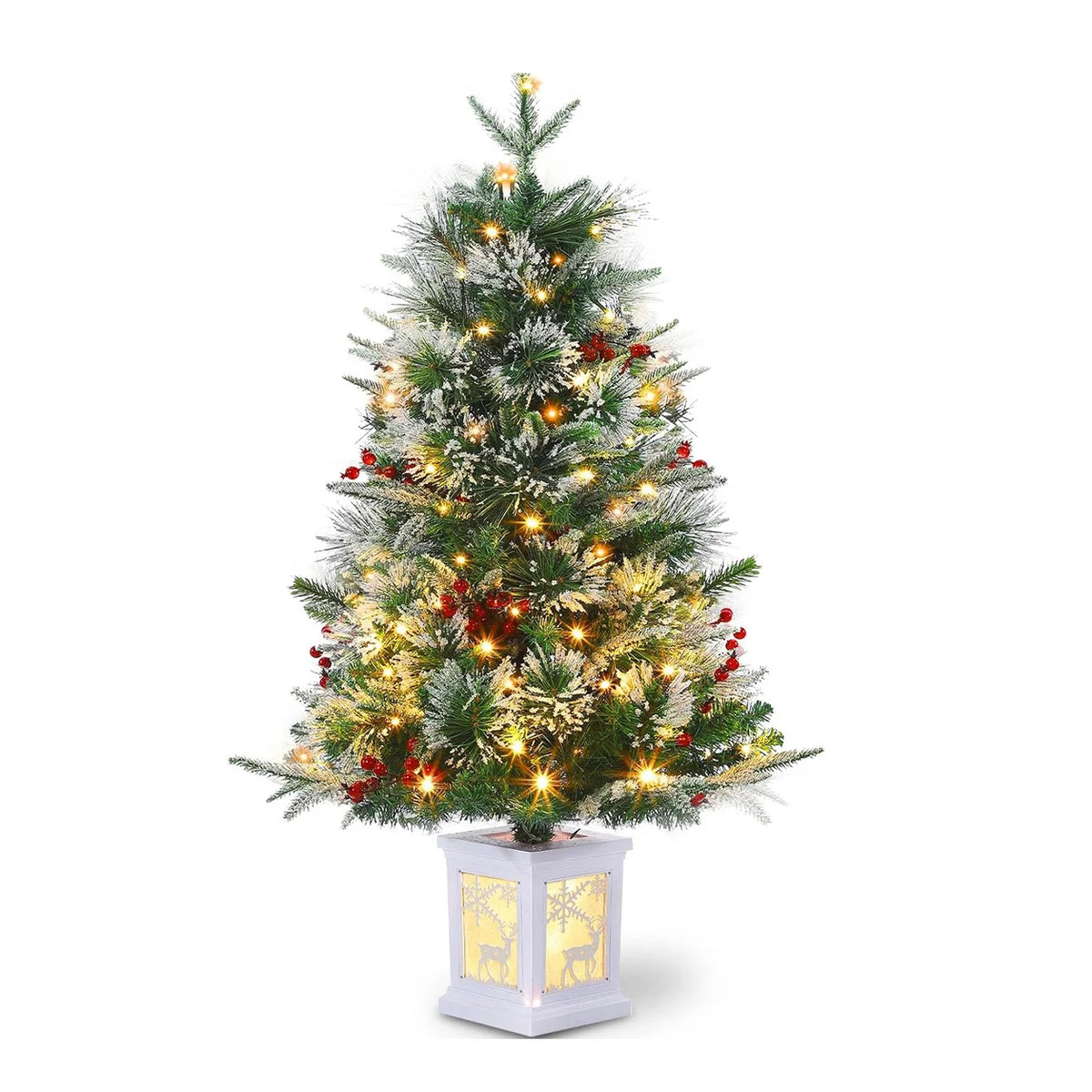 3FT Flocked Christmas Tree with LED Lights