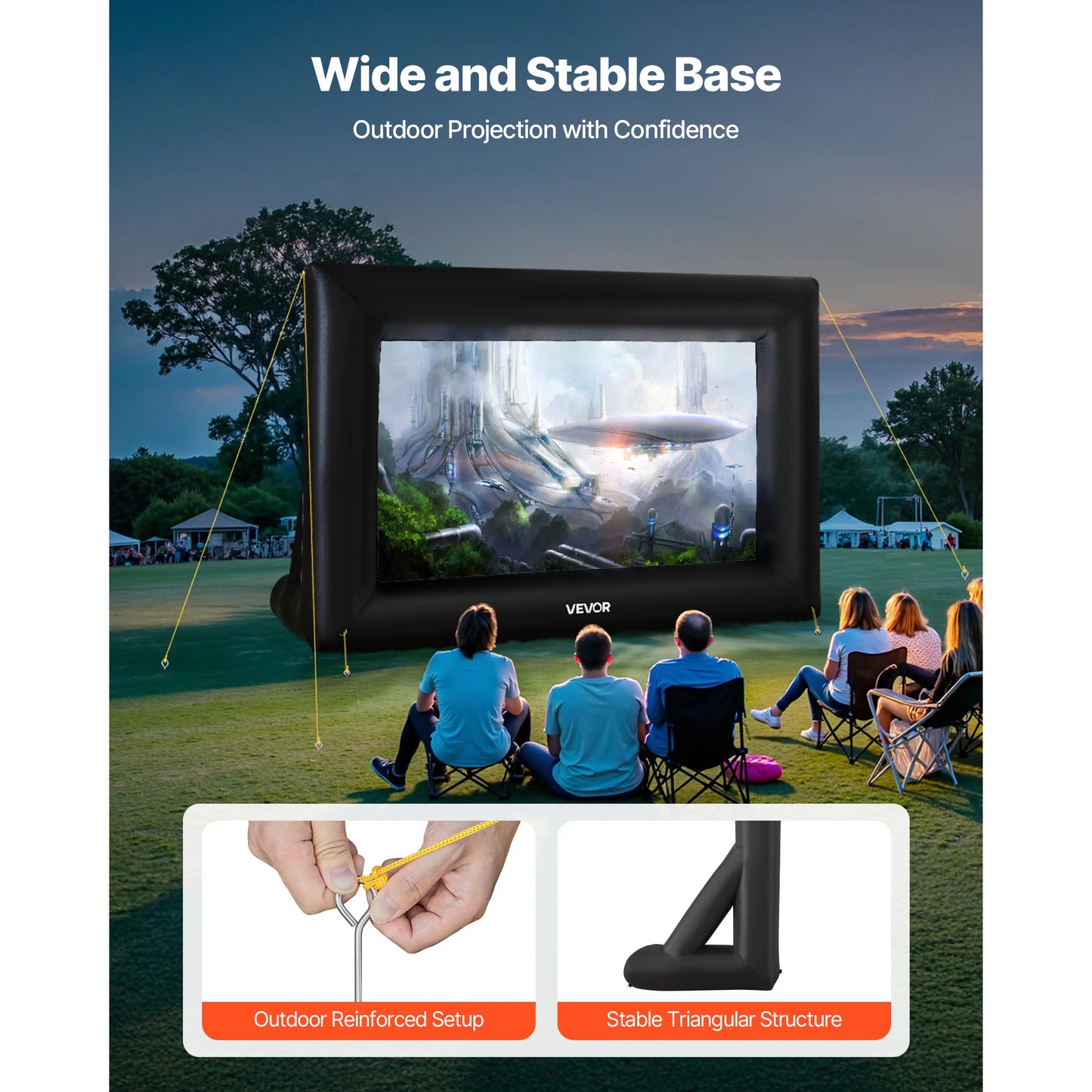 Inflatable Projector Screen with 120W Air Blower
