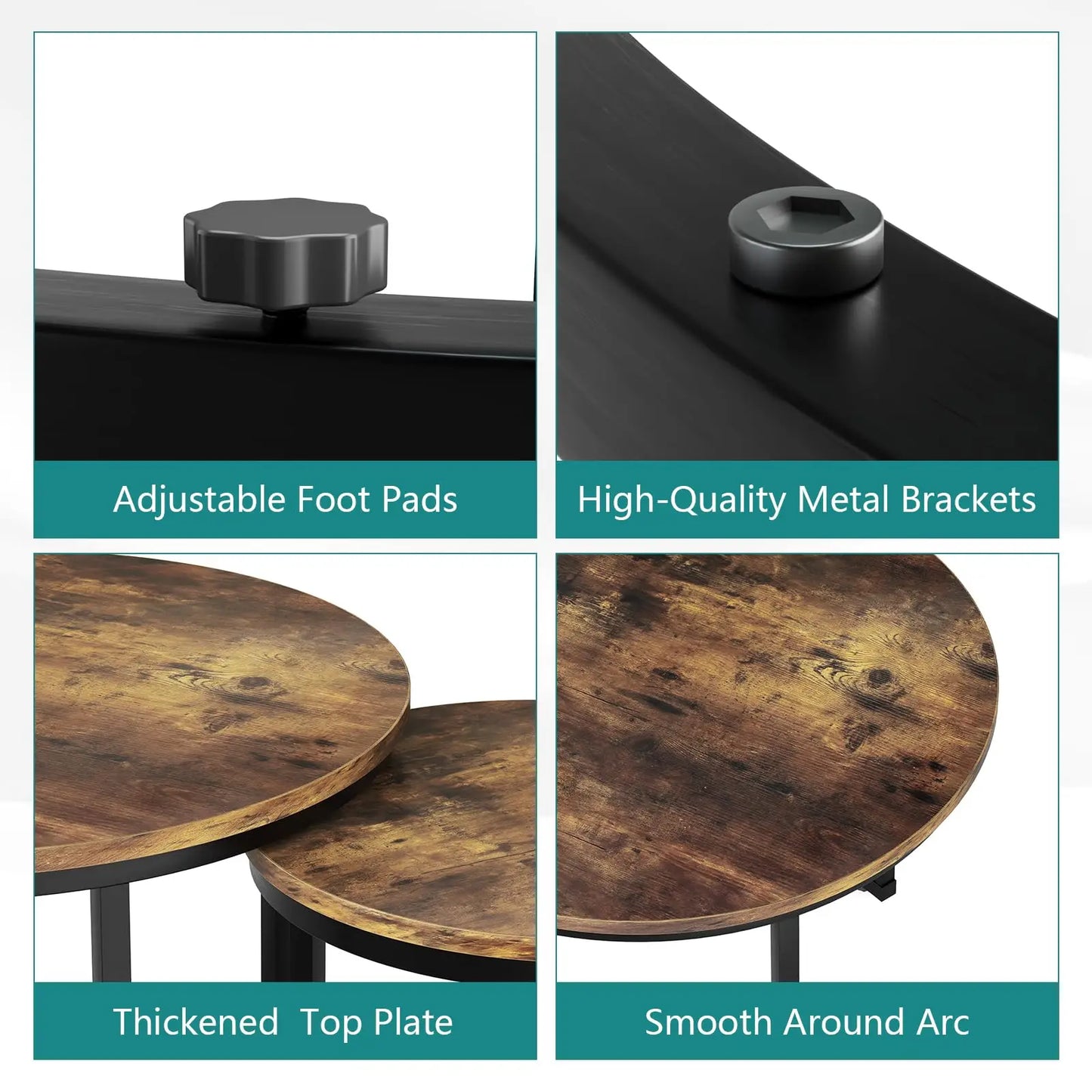 Set Of Two Round Nesting Coffee Tables