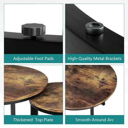 Set Of Two Round Nesting Coffee Tables