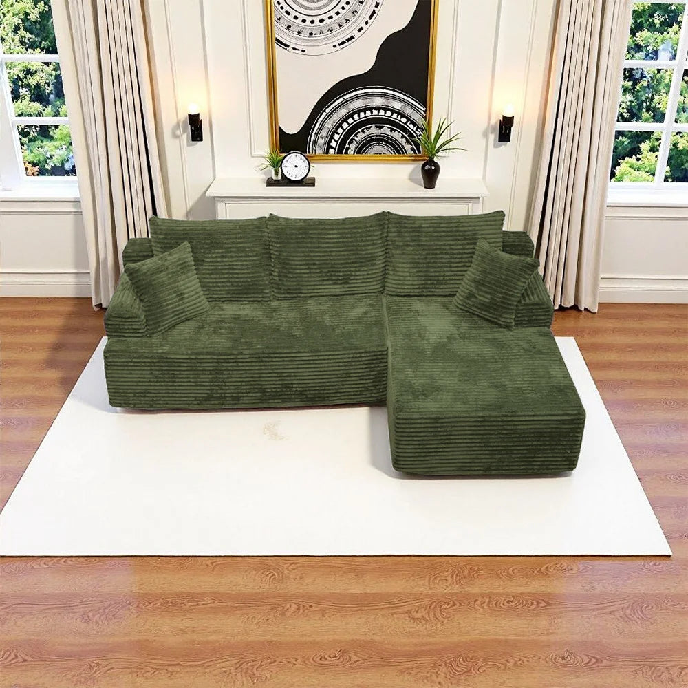 Space Saving L-Shaped Corner Sectional Sofa