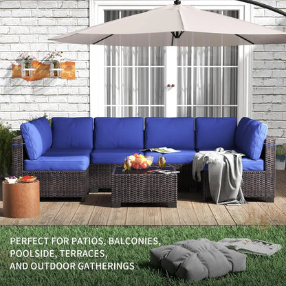 7-Piece Modular Outdoor Wicker Set