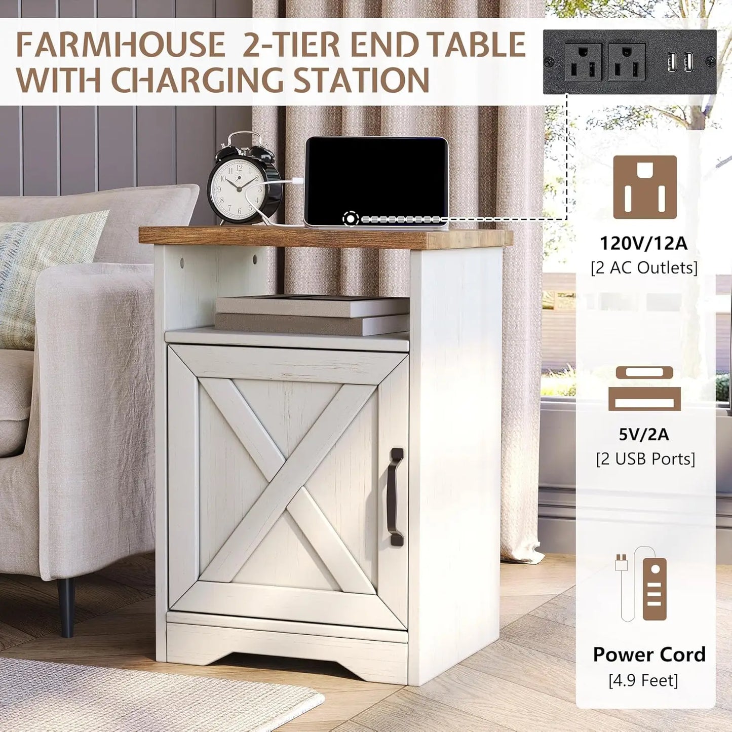 3-Piece Farmhouse Living Room Table Sets