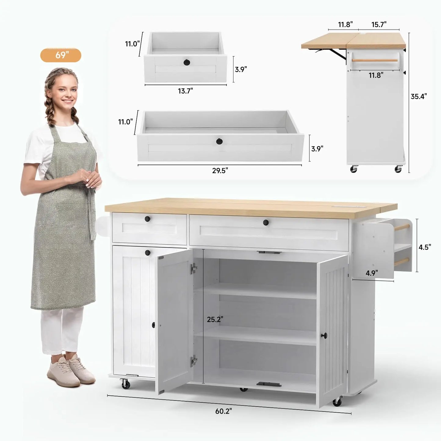 Mobile Kitchen Islands Rolling Kitchen Island